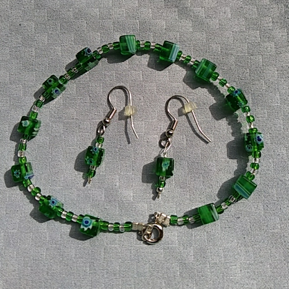 Jewelry88 9+" bracelet/anklet & 1" earrings